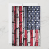 Invitation Fête du Travail Barbecue Travailleur drapeau patri (Dos)