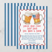 Invitation Fête du Travail Craft Beer Bash – Rouge, Blanc, bi (Devant / Derrière)