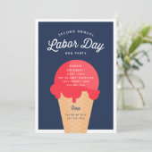 Invitation Fête du travail de Waffle Cone (Debout devant)