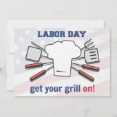 Invitation Fête du Travail Fête du barbecue Famille Été Grill (Devant)