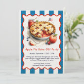 Invitation Fête du Travail Pomme gâteau gâteau de gâteau Invi (Debout devant)