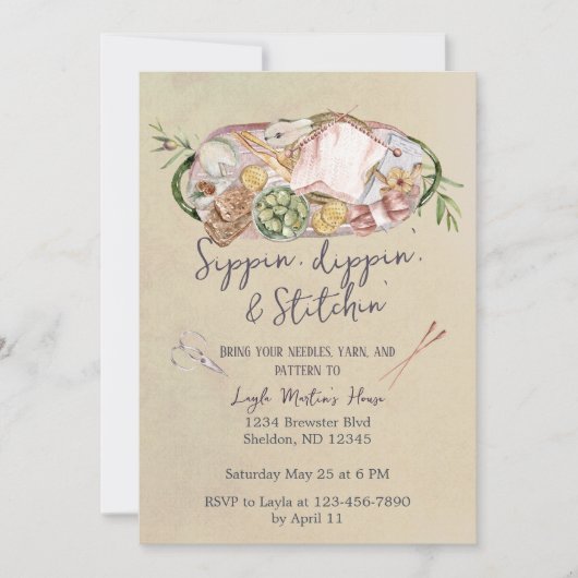 Invitation Fête du Tricot de nuit (Devant)