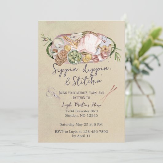 Invitation Fête du Tricot de nuit (Debout devant)