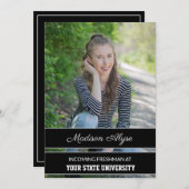 Invitation Fête du tronc photo noir et blanc (Devant / Derrière)