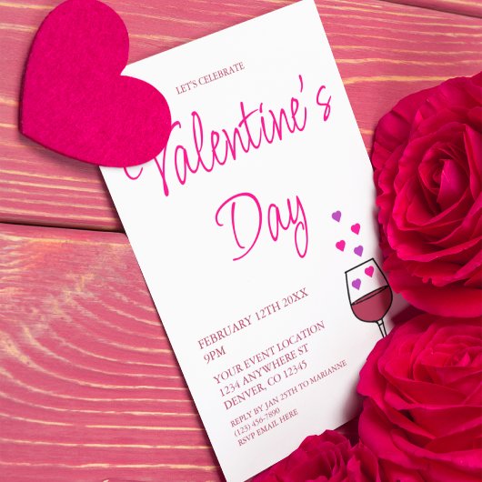 Invitation Fête du vin de la Saint-Valentin