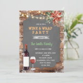 Invitation fête du vin de Noël et thème enveloppement (Debout devant)