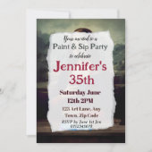 Invitation Fête du vin et de la peinture 35e anniversaire (Devant)