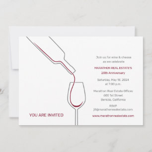 Invitation Fête du vin et du fromage