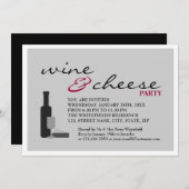 Invitation Fête du vin et du fromage (Devant / Derrière)