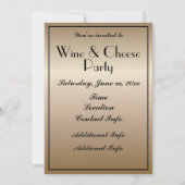 Invitation Fête du vin et du fromage (Dos)