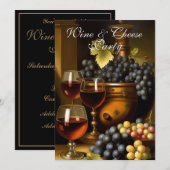 Invitation Fête du vin et du fromage 3 (Devant / Derrière)