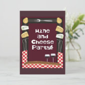 Invitation Fête du vin et du fromage avec devis (Debout devant)