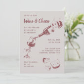 Invitation Fête du vin et du fromage Toutes les occasions (Debout devant)