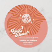 Invitation Fête du week-end de dernier Disco Retro 70's Bache (Devant / Derrière)