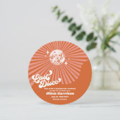 Invitation Fête du week-end de dernier Disco Retro 70's Bache (Debout devant)