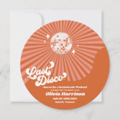 Invitation Fête du week-end de dernier Disco Retro 70's Bache (Devant)