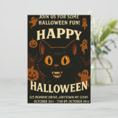 Invitation Fête éffrayante d'Halloween (Debout devant)