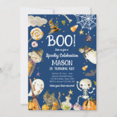 Invitation Fête Éffrayante d'Halloween Garçon Anniversaire (Devant)