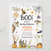 Invitation Fête Éffrayante d'Halloween Garçon Anniversaire (Devant)