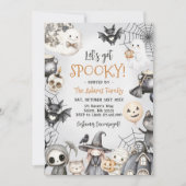 Invitation Fête Éffrayante d'Halloween Ghost (Devant)