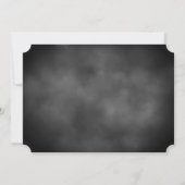 Invitation Fête éffrayante d'Halloween noir et blanc (Dos)