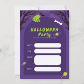 Invitation Fête Éffrayante Halloween tendance (Devant)