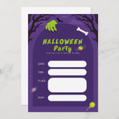 Invitation Fête Éffrayante Halloween tendance (Devant / Derrière)