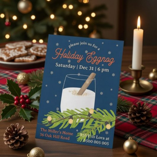 Invitation Fête Eggnog