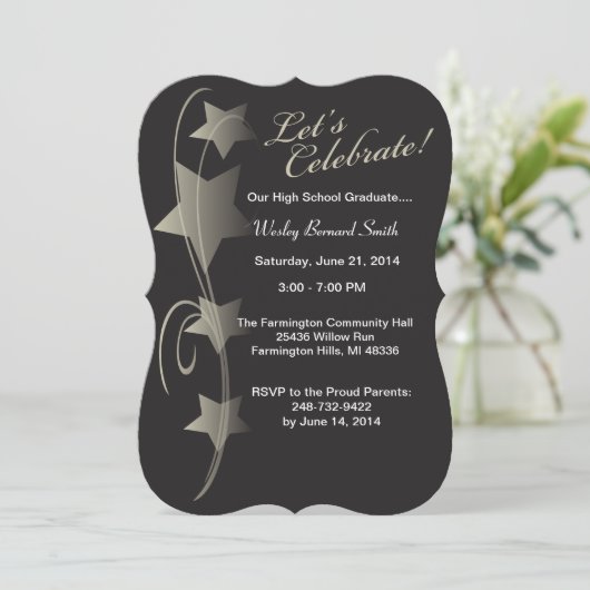 Invitation Fête élégante (Debout devant)