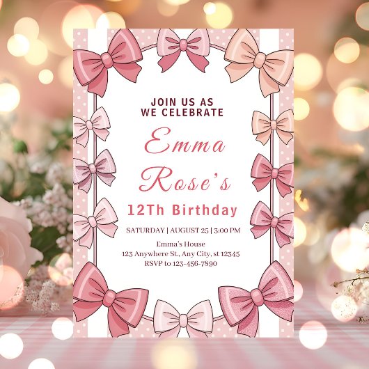Invitation Fête Élégante Coquette