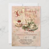 Invitation Fête élégante d'anniversaire pour les 30 ans de l' (Devant)