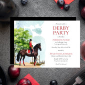 Invitation Fête élégante de Derby de Jockey et de Cheval de C