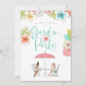 Invitation Fête élégante de jardin floral tropical (Devant)