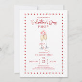 Invitation Fête élégante de la Saint-Valentin (Devant)