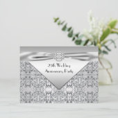 Invitation Fête élégante de noces d'argent de 25 ans (Debout devant)