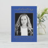 INVITATION FÊTE ÉLÉGANTE DE PHOTO FUNÉRALE MÉMORIALE DE LA VI (Debout devant)