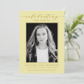 INVITATION FÊTE ÉLÉGANTE DE PHOTO FUNÉRALE MÉMORIALE DE LA VI (Debout devant)