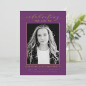 INVITATION FÊTE ÉLÉGANTE DE PHOTO FUNÉRALE MÉMORIALE DE LA VI (Debout devant)