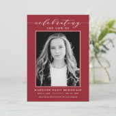 INVITATION FÊTE ÉLÉGANTE DE PHOTO FUNÉRALE MÉMORIALE DE LA VI (Debout devant)