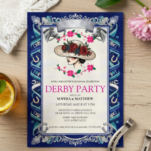 Invitation Fête élégante du Kentucky Derby Floral 2026