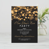 Invitation Fête élégante du Nouvel An Étoiles scintillantes d (Debout devant)