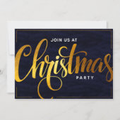 Invitation Fête élégante et dorée de script tendance pour les (Devant)