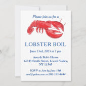 Invitation Fête élégante moderne de l'ébullition de homard ro (Devant)