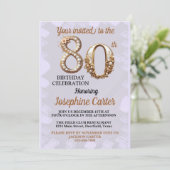 Invitation Fête élégante pour 80 ans (Debout devant)