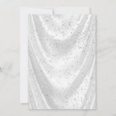 Invitation Fête élégante pour bébé fille diamant violet perle (Dos)