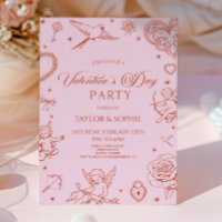Fête élégante vintage Cupidon de la Saint-Valentin