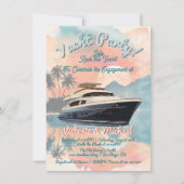 Invitation Fête en bateau Rock Tropical au coucher du soleil (Devant)