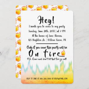 Invitation Fête En Feu