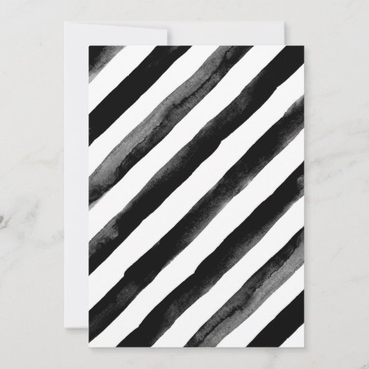 Invitation Fête en noir et blanc (Dos)