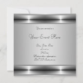 Invitation Fête en noir pour toutes occasions (Dos)